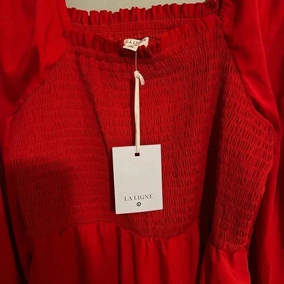 La Ligne X Target Women's Smocked Bodice Midi Dress with Pockets Size XL Nwt - Picture 6 of 6